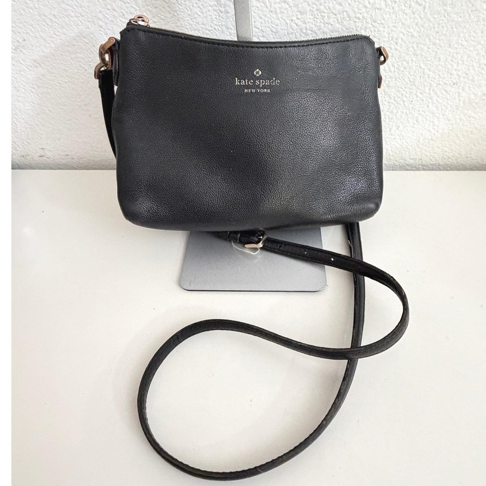 kate spade New York Black Leather Crossbody Bag
